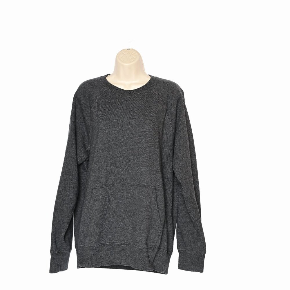 J.CREW Vintage Unisex Gray Sweatshirt , Size Large with Front Pocket - Picture 3 of 7